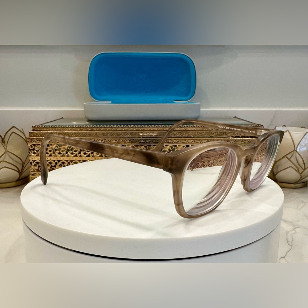 Warby Parker - Felix - Rx Light Horn Eyeglass Frames, EUC w/ WP Hard-Case VGUC